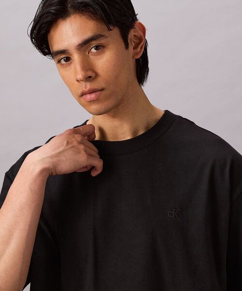 Calvin Klein(カルバン・クライン)の「スタンダード ロゴ Tシャツ(Tシャツ/カットソー・メンズ・ブルー/ブラック/ホワイト・M/L/XL/S)」の21枚目の写真