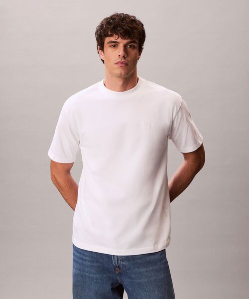 Calvin Klein(カルバン・クライン)の「スタンダード ロゴ Tシャツ(Tシャツ/カットソー・メンズ・ブルー/ブラック/ホワイト・M/L/XL/S)」の6枚目の写真