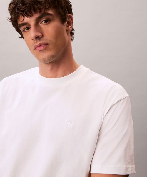 Calvin Klein(カルバン・クライン)の「スタンダード ロゴ Tシャツ(Tシャツ/カットソー・メンズ・ブルー/ブラック/ホワイト・M/L/XL/S)」の7枚目の写真