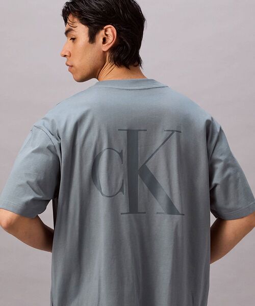 Calvin Klein(カルバン・クライン)の「スタンダード ロゴ Tシャツ(Tシャツ/カットソー・メンズ・ブルー/ブラック/ホワイト・M/L/XL/S)」の3枚目の写真