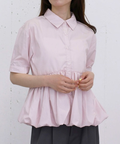 archives(アルシーヴ)の「【ONかわ】ハーフスリーブバルーンペプラムシャツ(シャツ/ブラウス・レディース・イエロー/ピンク/ブルー・MEDIUM)」の22枚目の写真