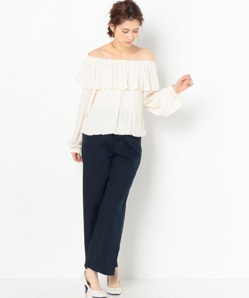 Another Edition（アナザーエディション）の「ワイドチノパンツ/AEBC Ｃ　WID CHINO PT◆（その他パンツ・レディース・ベージュ/ネイビー・MEDIUM/SMALL）」の8枚目の写真