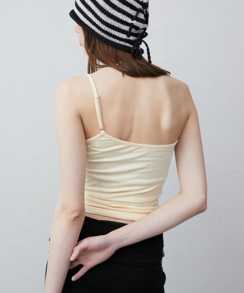 Rohwel(ローウェル)の「Shell Button One-Shoulder Camisole / シェルボタンワンショルダーキャミソール(キャミソール・レディース・ホワイト/グレー/イエロー/レッド・FREE)」の14枚目の写真