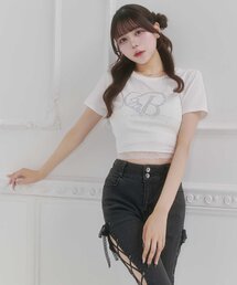 Belle Charme】Elegant Frill Lace Tops（Tシャツ/カットソー）｜OLIVE