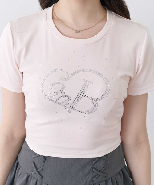 Belle Charme(ベルシャルム)の「【Belle Charme】Back Ribbon Glitter Logo Tee(Tシャツ/カットソー・レディース・オフホワイト/ピンク/ブラック・FREE)」の19枚目の写真