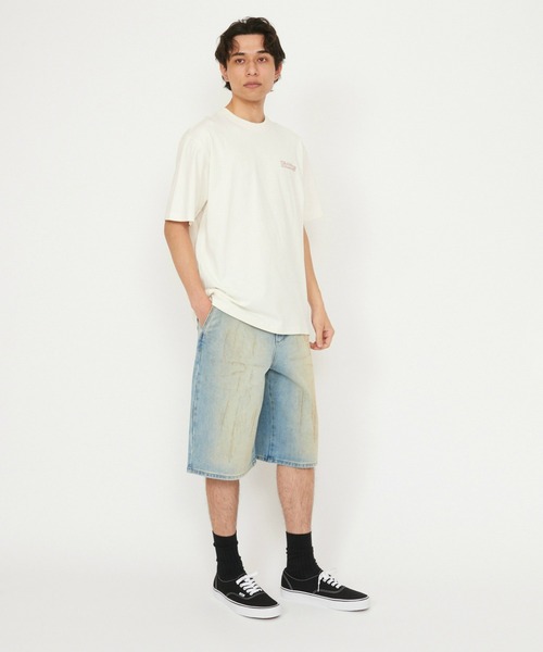 Dickies(ディッキーズ)の「Dickies/ディッキーズ ダーティーウォッシュ デニムショーツ(デニムパンツ・メンズ・ライトインディゴブルー/ブラック系その他・30/32)」の5枚目の写真