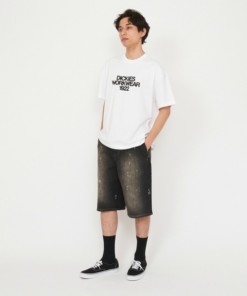 Dickies(ディッキーズ)の「Dickies/ディッキーズ ダーティーウォッシュ デニムショーツ(デニムパンツ・メンズ・ライトインディゴブルー/ブラック系その他・30/32)」の18枚目の写真