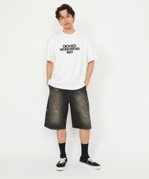 Dickies(ディッキーズ)の「Dickies/ディッキーズ ダーティーウォッシュ デニムショーツ(デニムパンツ・メンズ・ライトインディゴブルー/ブラック系その他・30/32)」の19枚目の写真