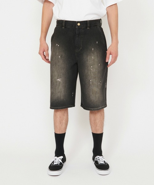 Dickies(ディッキーズ)の「Dickies/ディッキーズ ダーティーウォッシュ デニムショーツ(デニムパンツ・メンズ・ライトインディゴブルー/ブラック系その他・30/32)」の20枚目の写真