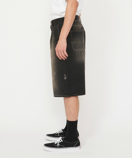 Dickies(ディッキーズ)の「Dickies/ディッキーズ ダーティーウォッシュ デニムショーツ(デニムパンツ・メンズ・ライトインディゴブルー/ブラック系その他・30/32)」の21枚目の写真