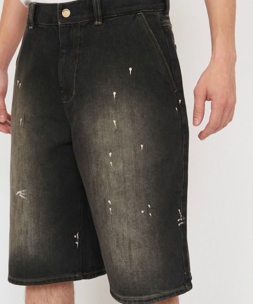 Dickies(ディッキーズ)の「Dickies/ディッキーズ ダーティーウォッシュ デニムショーツ(デニムパンツ・メンズ・ライトインディゴブルー/ブラック系その他・30/32)」の3枚目の写真