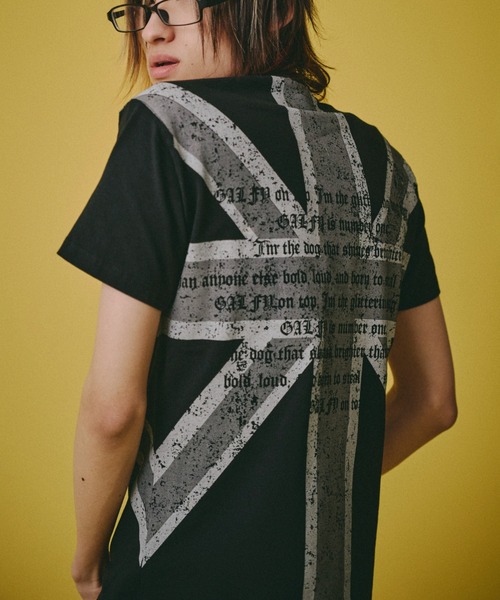 GALFY(ガルフィー)の「【GALFY】UKギャル男TEE / 【ガルフィー】グラフィック半袖Tシャツ(Tシャツ/カットソー・メンズ・ホワイト/ブラック×グレー/ブラック×レッド/ネイビー・L/XL)」の18枚目の写真