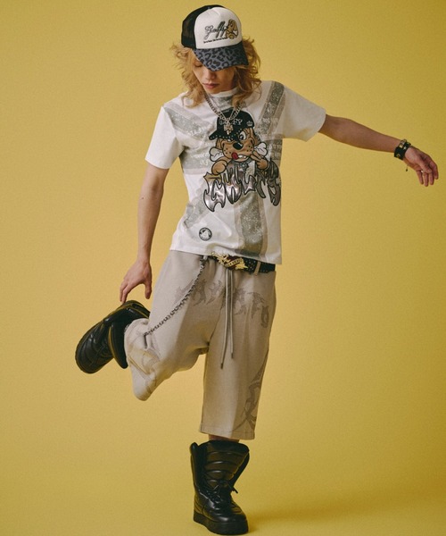 GALFY(ガルフィー)の「【GALFY】UKギャル男TEE / 【ガルフィー】グラフィック半袖Tシャツ(Tシャツ/カットソー・メンズ・ホワイト/ブラック×グレー/ブラック×レッド/ネイビー・L/XL)」の12枚目の写真