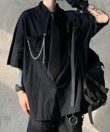 SHIBUYA Zy.（シブヤジー）の「Dark link tie チェーン付きネクタイシャツ（シャツ/ブラウス）」