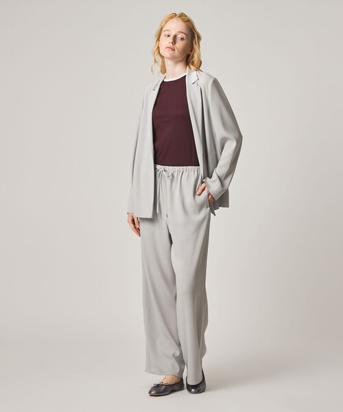 Steven Alan(スティーブンアラン)の「<Steven Alan>バックサテン ジョーゼット イージーパンツ(スラックス・レディース・ライトグレー/ネイビー・S/M)」の4枚目の写真