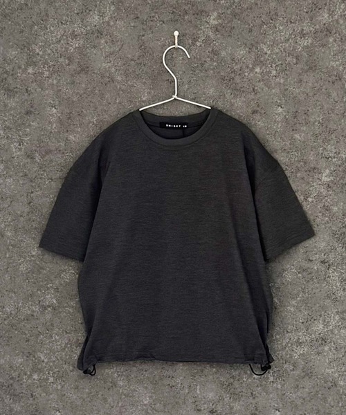 THE CASUAL(カジュアル)の「【マルチファンクション】オーバーサイズ 半袖シャツ(Tシャツ/カットソー・キッズ・チャコール/ベージュ/ブラック/カーキ/オフホワイト・160cm/150cm/140cm/130cm/120cm/110cm)」の3枚目の写真
