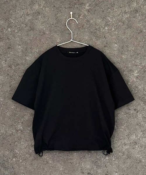 THE CASUAL(カジュアル)の「【マルチファンクション】オーバーサイズ 半袖シャツ(Tシャツ/カットソー・キッズ・チャコール/ベージュ/ブラック/カーキ/オフホワイト・160cm/150cm/140cm/130cm/120cm/110cm)」の2枚目の写真