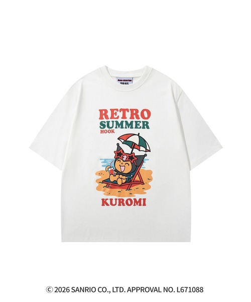 HOOK(フック)の「HOOK -original- サンリオキャラクターズ コラボ プリントTシャツ(Tシャツ/カットソー・メンズ・パープル/ホワイト・L/M/S)」の3枚目の写真