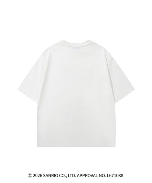 HOOK(フック)の「HOOK -original- サンリオキャラクターズ コラボ プリントTシャツ(Tシャツ/カットソー・メンズ・パープル/ホワイト・L/M/S)」の4枚目の写真