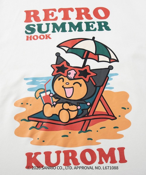 HOOK(フック)の「HOOK -original- サンリオキャラクターズ コラボ プリントTシャツ(Tシャツ/カットソー・メンズ・パープル/ホワイト・L/M/S)」の7枚目の写真