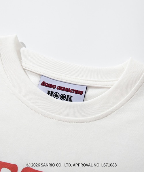 HOOK(フック)の「HOOK -original- サンリオキャラクターズ コラボ プリントTシャツ(Tシャツ/カットソー・メンズ・パープル/ホワイト・L/M/S)」の8枚目の写真
