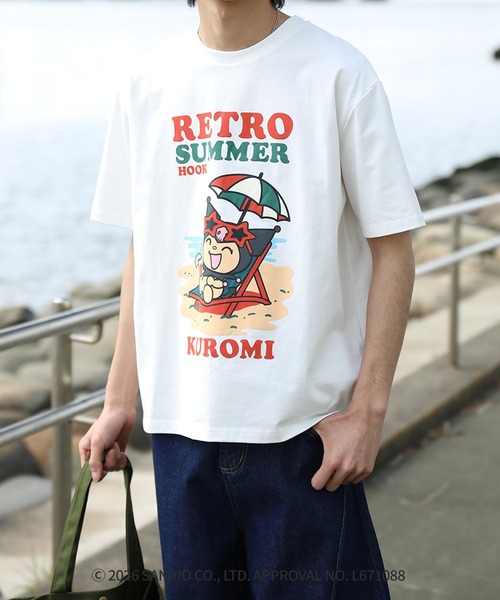 HOOK(フック)の「HOOK -original- サンリオキャラクターズ コラボ プリントTシャツ(Tシャツ/カットソー・メンズ・パープル/ホワイト・L/M/S)」の15枚目の写真