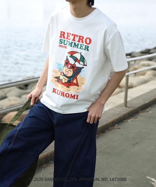 HOOK(フック)の「HOOK -original- サンリオキャラクターズ コラボ プリントTシャツ(Tシャツ/カットソー・メンズ・パープル/ホワイト・L/M/S)」の16枚目の写真