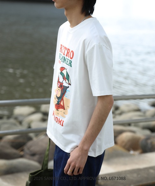 HOOK(フック)の「HOOK -original- サンリオキャラクターズ コラボ プリントTシャツ(Tシャツ/カットソー・メンズ・パープル/ホワイト・L/M/S)」の17枚目の写真
