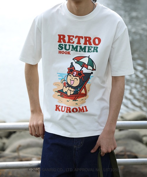 HOOK(フック)の「HOOK -original- サンリオキャラクターズ コラボ プリントTシャツ(Tシャツ/カットソー・メンズ・パープル/ホワイト・L/M/S)」の18枚目の写真