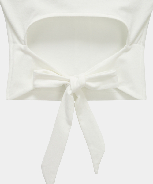 ETRE AU SOMMET(エトレオソメ)の「Halter Back Circle Corset Collar Sleeve (White)(Tシャツ/カットソー・レディース・ホワイト・FREE)」の11枚目の写真