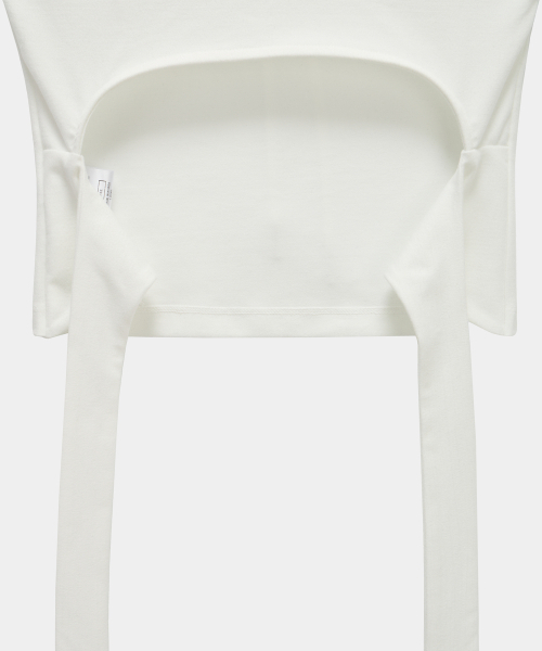 ETRE AU SOMMET(エトレオソメ)の「Halter Back Circle Corset Collar Sleeve (White)(Tシャツ/カットソー・レディース・ホワイト・FREE)」の12枚目の写真