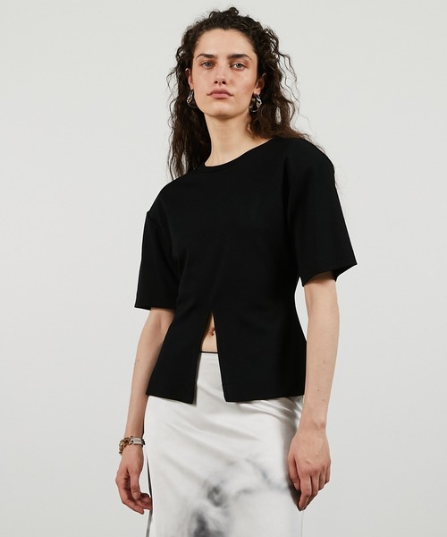 PRANK PROJECT（プランクプロジェクト）の「パディングショルダーTシャツ / Padded-shoulder T-shirt（Tシャツ/カットソー・レディース・ホワイト/ブラック/ボルドー/ベージュ・FREE）」の8枚目の写真