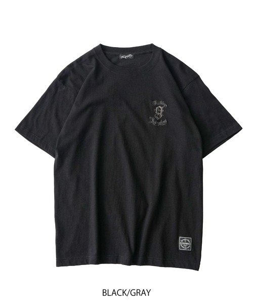 NineMicrophones(ナインマイクロフォンズ)の「EMBROIDERY 9MC Crew TEE(Tシャツ/カットソー・メンズ・スミクロ/ブラック×グレー/ブラック×ホワイト/ホワイト・XX-LARGE/X-LARGE/LARGE/MEDIUM/SMALL)」の16枚目の写真