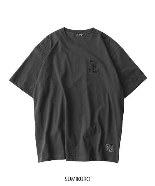 NineMicrophones(ナインマイクロフォンズ)の「EMBROIDERY 9MC Crew TEE(Tシャツ/カットソー・メンズ・スミクロ/ブラック×グレー/ブラック×ホワイト/ホワイト・XX-LARGE/X-LARGE/LARGE/MEDIUM/SMALL)」の17枚目の写真