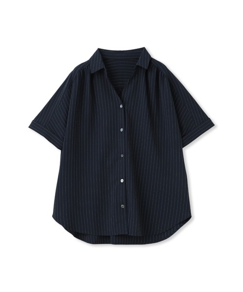 LAUTREAMONT(ロートレアモン)の「【涼・美・楽】スキッパーブラウス(シャツ/ブラウス・レディース・ブラック/ベージュ/ブラウン/ダークネイビー・9号)」の9枚目の写真