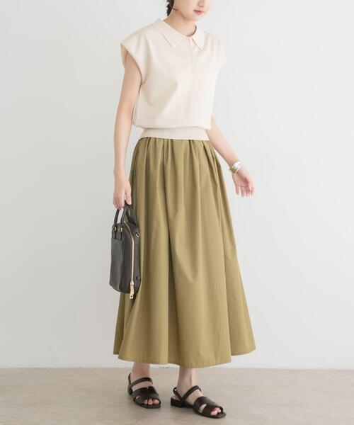 ITEMS URBANRESEARCH(アイテムズ アーバンリサーチ)の「『洗濯可』ポロニットドッキングワンピース(ワンピース・レディース・ブラック/オフホワイト/ブラウン・FREE)」の7枚目の写真