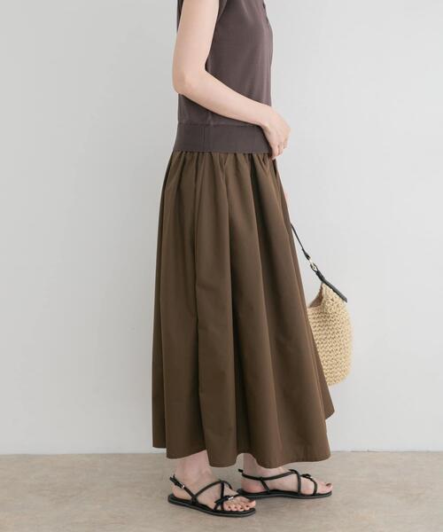 ITEMS URBANRESEARCH(アイテムズ アーバンリサーチ)の「『洗濯可』ポロニットドッキングワンピース(ワンピース・レディース・ブラック/オフホワイト/ブラウン・FREE)」の21枚目の写真