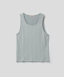 MMIC（エムエムアイシー）の「SQUARE CUT TANK (LIGHT GRAY)（Tシャツ/カットソー）」