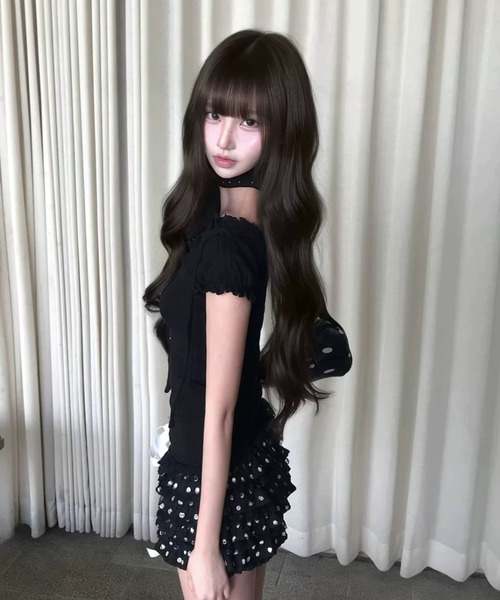 AVYL（アヴィル）の「2WAYハートプリント オフショル半袖トップス（Tシャツ/カットソー・レディース・ホワイト/ブラック・M）」の10枚目の写真