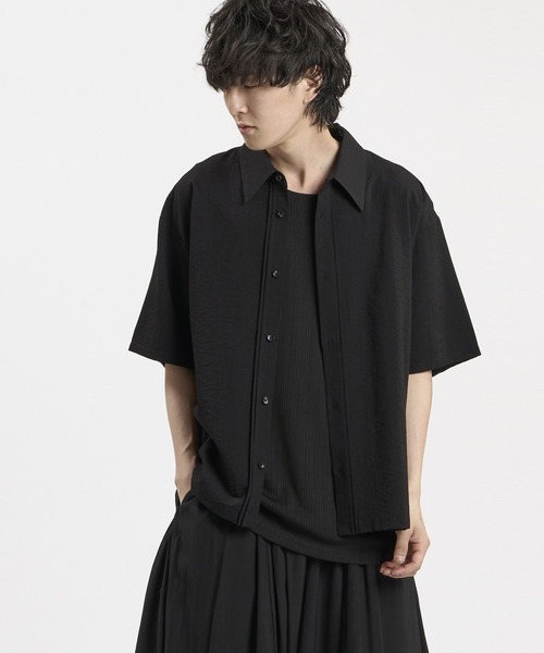 NO ID.（ノーアイディ）の「【NO ID.】Linen Touch Pintuck Shirt / リネン タッチ ピンタック シャツ（シャツ/ブラウス・メンズ・グレー/ブラック/ホワイト・2/1）」の17枚目の写真