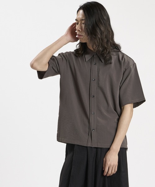 NO ID.（ノーアイディ）の「【NO ID.】Linen Touch Pintuck Shirt / リネン タッチ ピンタック シャツ（シャツ/ブラウス・メンズ・グレー/ブラック/ホワイト・2/1）」の12枚目の写真