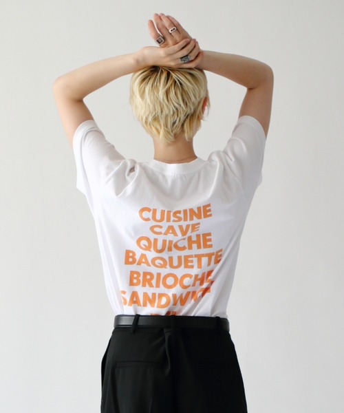 ottilie(オティーリエ)の「【 TRICOMER / トリコメル 】 PARIS Boulangerie / Tシャツ(Tシャツ/カットソー・レディース・ホワイト・FREE)」の3枚目の写真