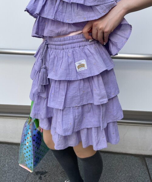 HELLO.SANFRANCISCO(ハローサンフランシスコ)の「【HELLO.SANFRANCISCO/ハローサンフランシスコ】ラメドットフリルショーツ(その他パンツ・レディース・ホワイト/サックスブルー・ONE SIZE)」の8枚目の写真