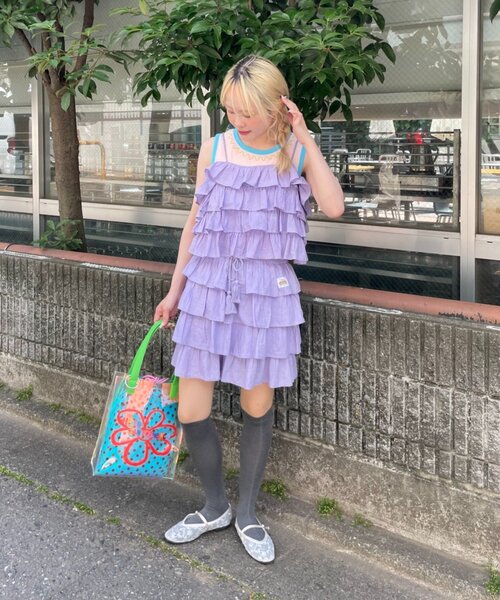 HELLO.SANFRANCISCO(ハローサンフランシスコ)の「【HELLO.SANFRANCISCO/ハローサンフランシスコ】ラメドットフリルショーツ(その他パンツ・レディース・ホワイト/サックスブルー・ONE SIZE)」の9枚目の写真