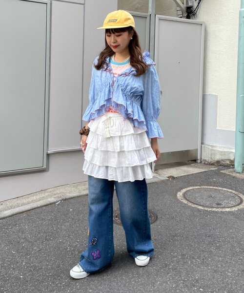 HELLO.SANFRANCISCO(ハローサンフランシスコ)の「【HELLO.SANFRANCISCO/ハローサンフランシスコ】ラメドットフリルショーツ(その他パンツ・レディース・ホワイト/サックスブルー・ONE SIZE)」の15枚目の写真
