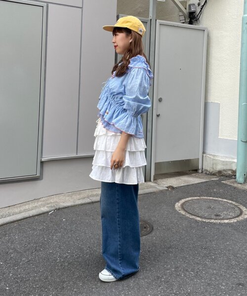 HELLO.SANFRANCISCO(ハローサンフランシスコ)の「【HELLO.SANFRANCISCO/ハローサンフランシスコ】ラメドットフリルショーツ(その他パンツ・レディース・ホワイト/サックスブルー・ONE SIZE)」の16枚目の写真