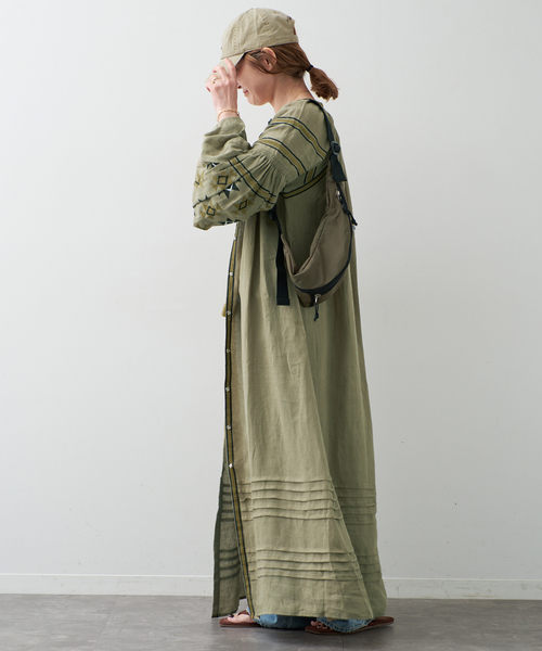 Deuxieme Classe(ドゥーズィエムクラス)の「Poppy DRESS(ワンピース・レディース・カーキ/ブラウン・FREE)」の9枚目の写真