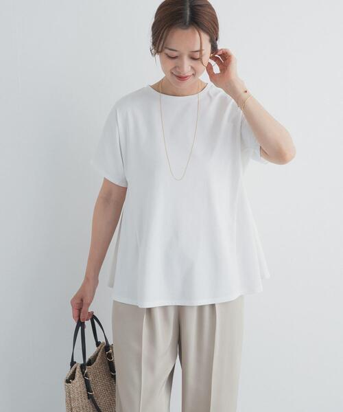URBAN RESEARCH DOORS(アーバンリサーチドアーズ)の「サイドフレアプルオーバー(Tシャツ/カットソー・レディース・オフホワイト/ネイビー/グリーン系その他・FREE)」の5枚目の写真