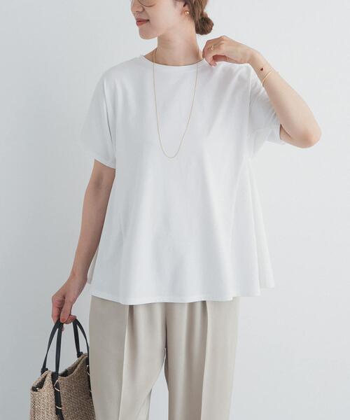 URBAN RESEARCH DOORS(アーバンリサーチドアーズ)の「サイドフレアプルオーバー(Tシャツ/カットソー・レディース・オフホワイト/ネイビー/グリーン系その他・FREE)」の6枚目の写真