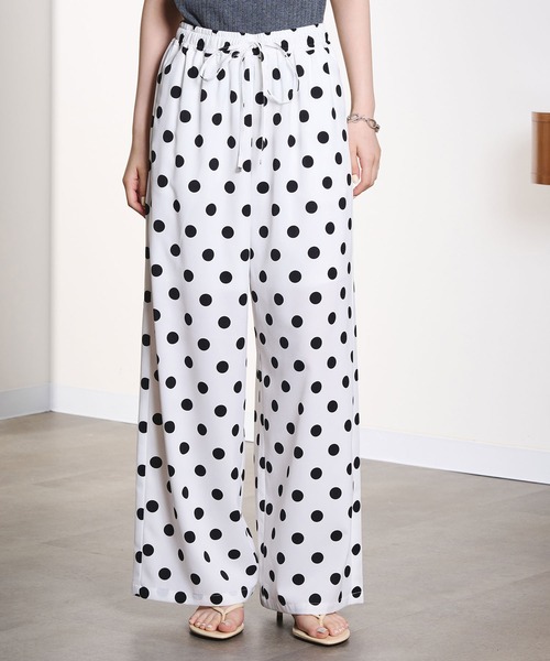 ROSE BUD(ローズバッド)の「POLKA DOT PANTS(その他パンツ・レディース・グリーン/ホワイト・ONE SIZE)」の3枚目の写真